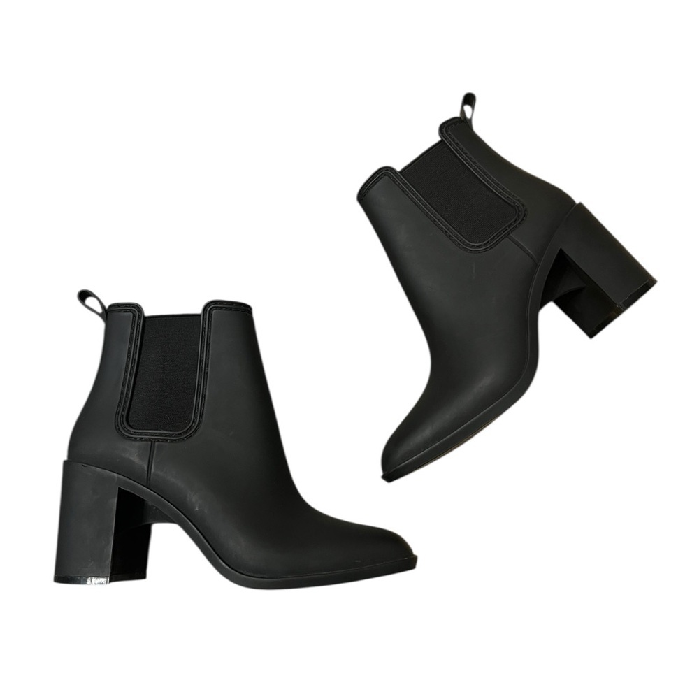 Jeffrey Campbell Hurricane Chelsea rain matte‎ boot black rubber 7